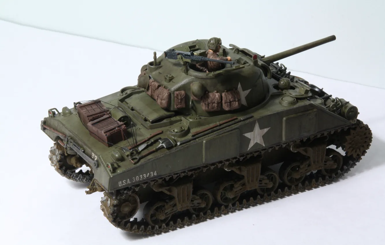 Фото обои игрушка, танк, средний, моделька, M4 Sherman, «Шерман»