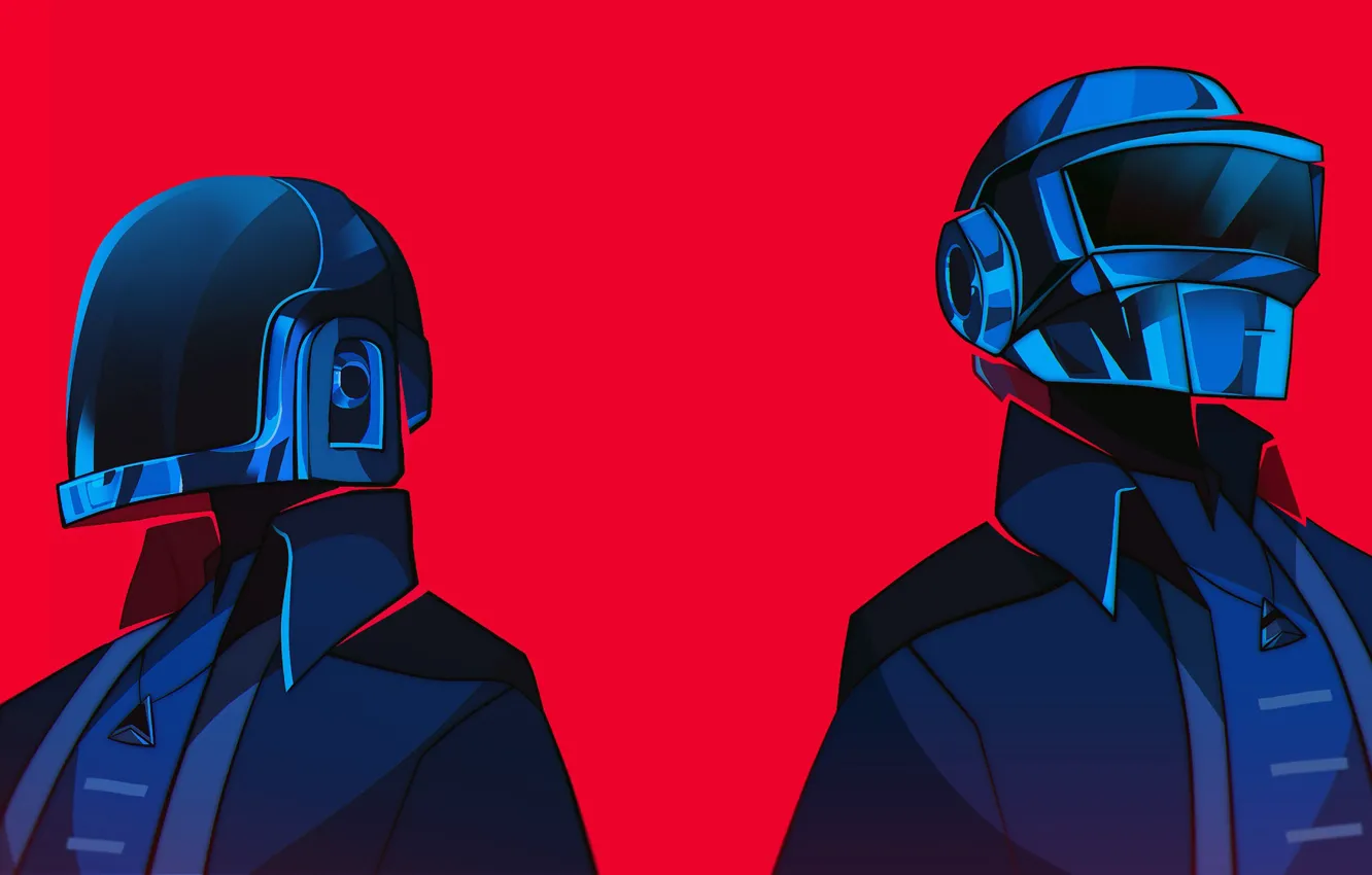 Фото обои Музыка, Фон, Daft Punk, Thomas Bangalter, Дафт Панк, Маски, Guy Manuel de Homem Christo, Тома …