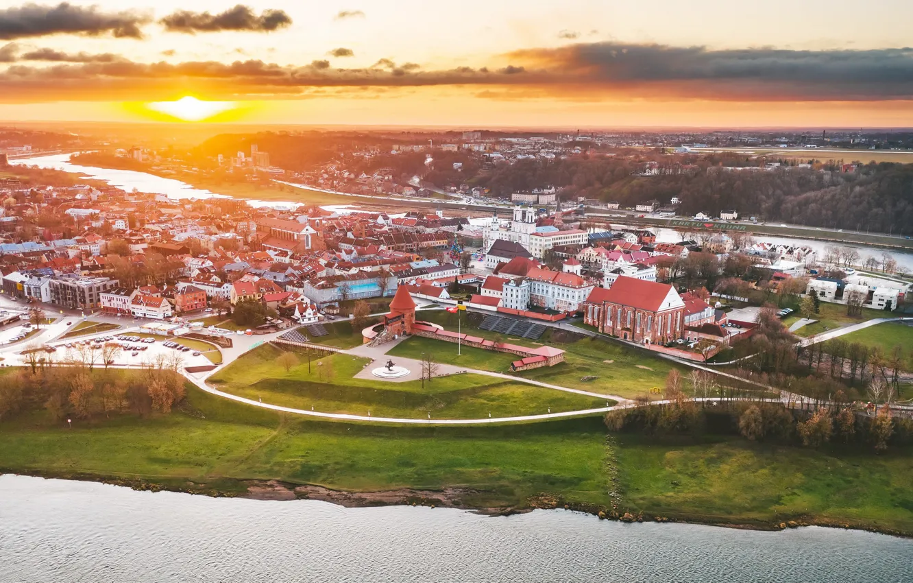 Фото обои город, Lietuva, Kaunas