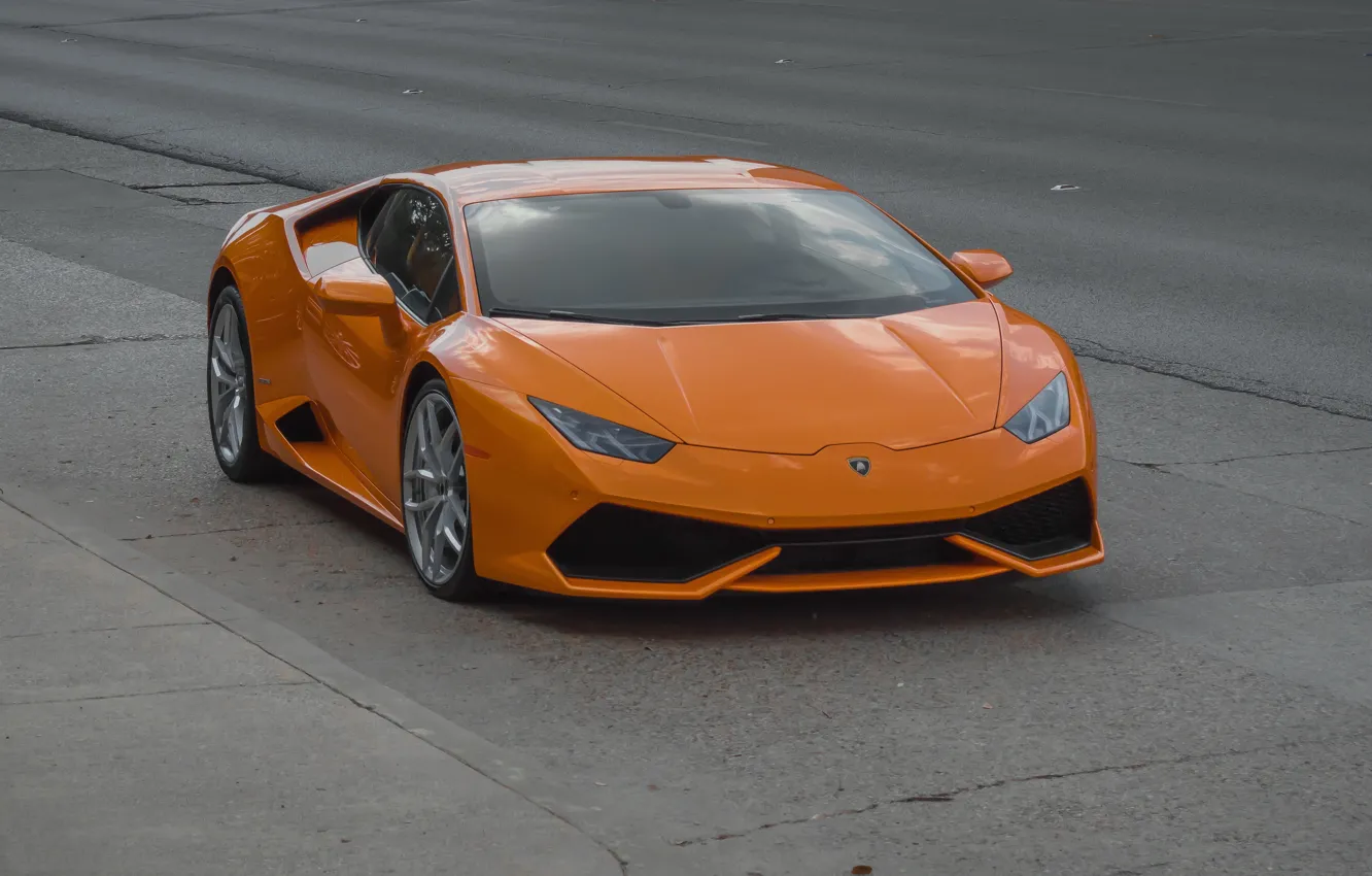 Фото обои Lamborghini, Orange, Huracan