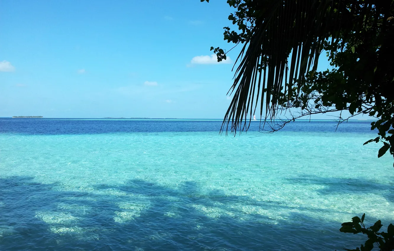 Фото обои океан, остров, отпуск, Maldives