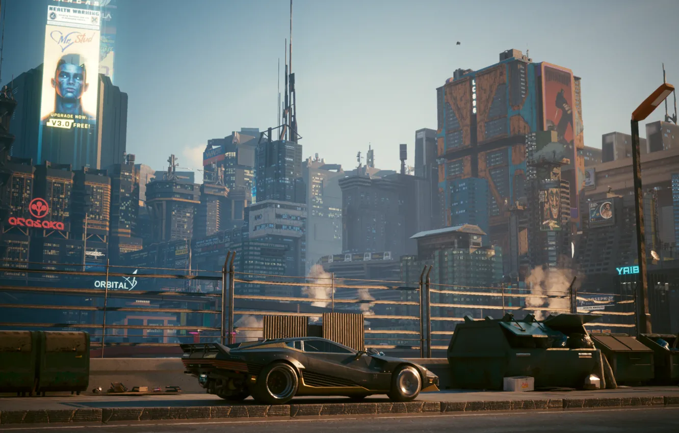 Фото обои Car, Cyberpunk 2077, Night City, Quadra Turbo-R V-Tech