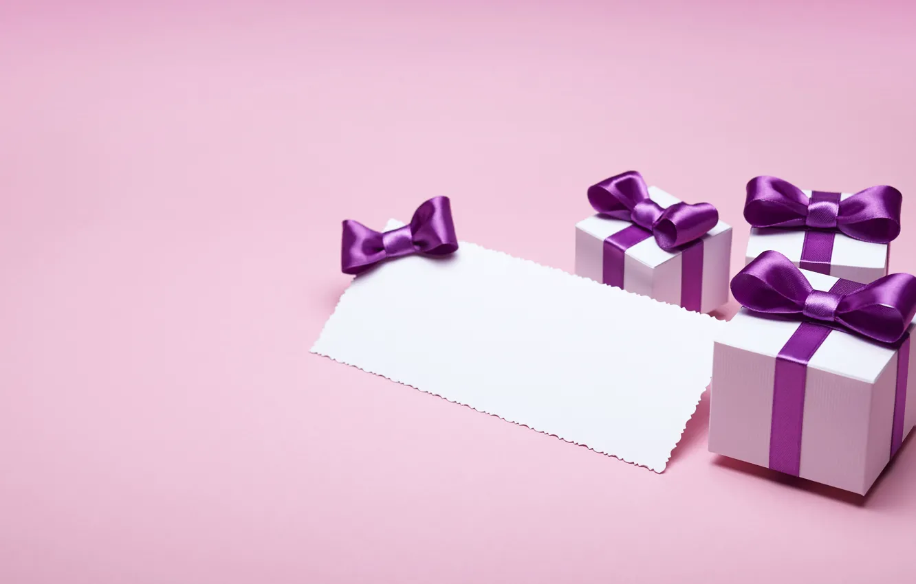 Фото обои подарок, лента, бант, box, pink, present, gift, bow