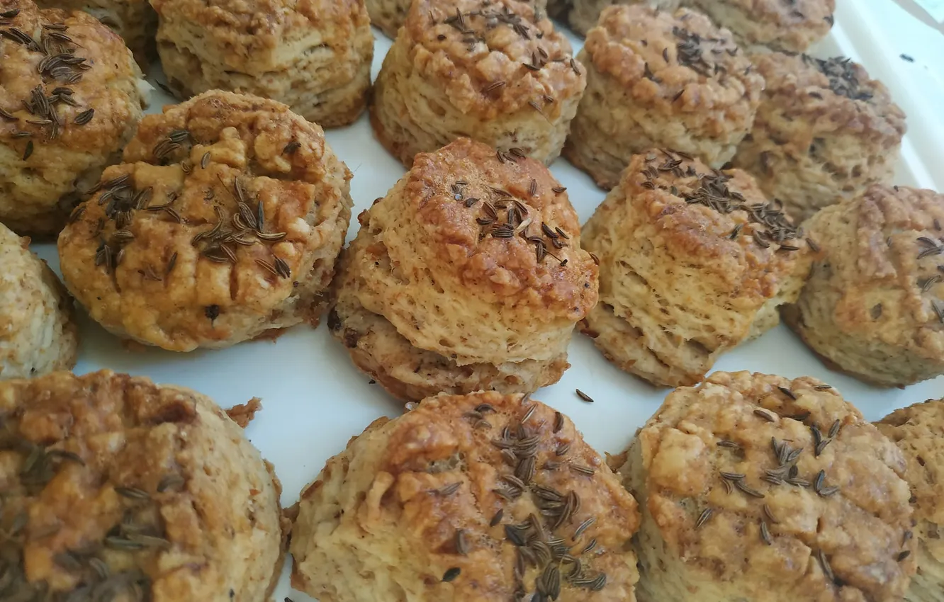 Фото обои scone, caraway seed, greaves