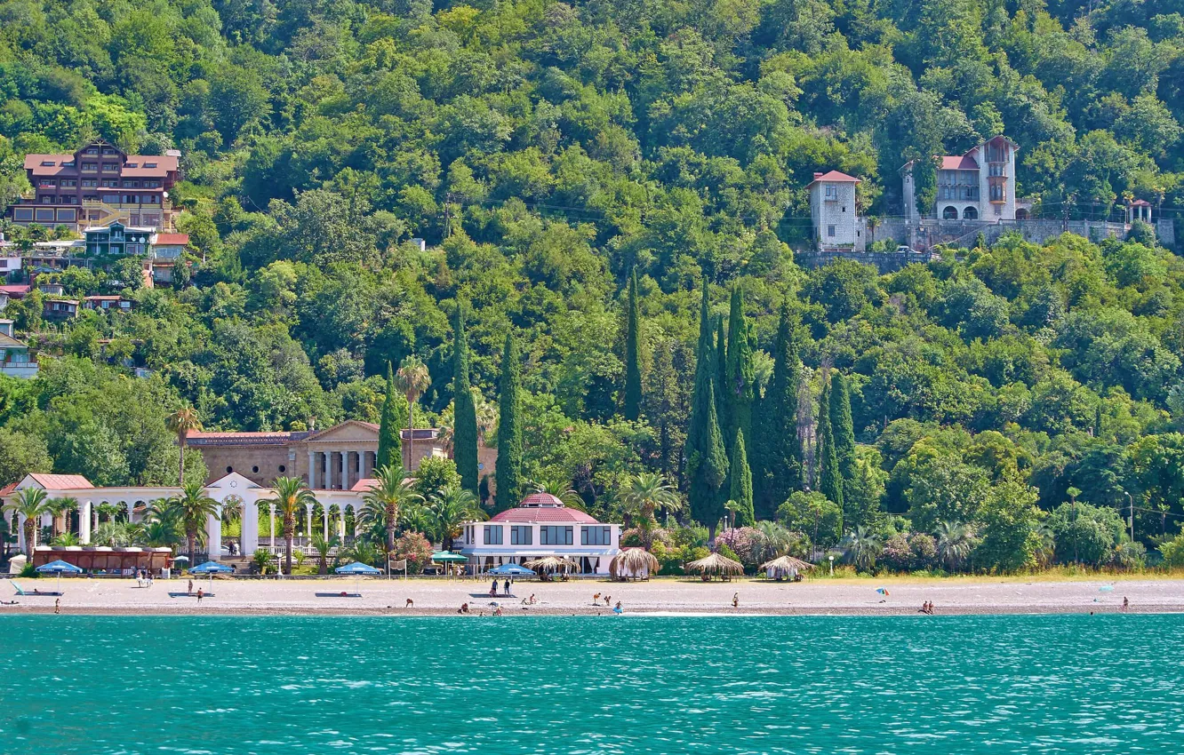Фото обои Природа, Море, Пляж, Nature, Beach, Sea, Абхазия, Abkhazia