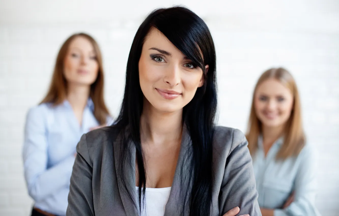 Фото обои women, office, workgroup