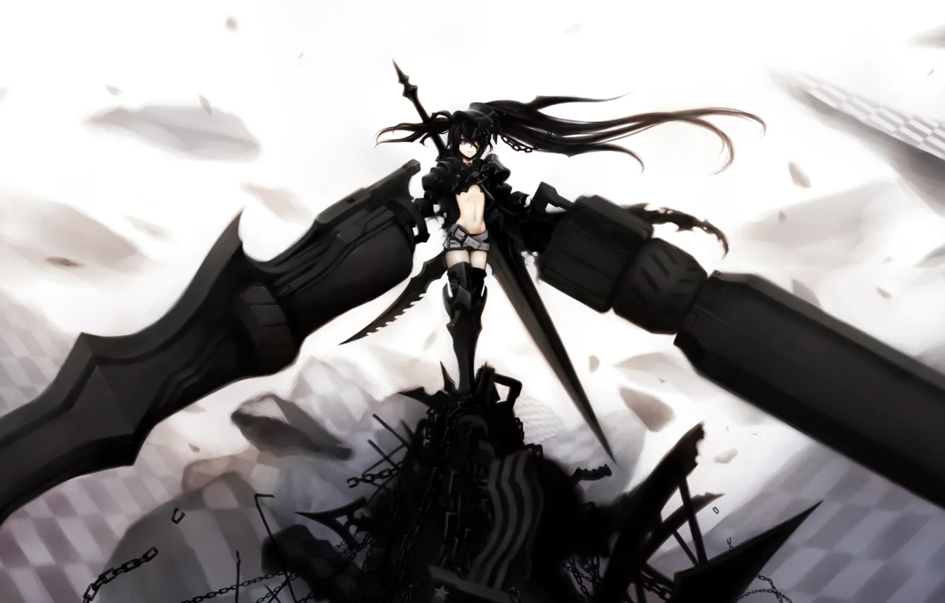 Фото обои sword, black rock shooter, weapon