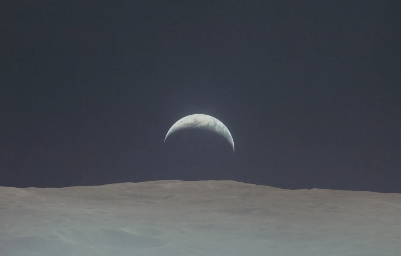 Фото обои земля, луна, earth, moon, apollo, аполлон