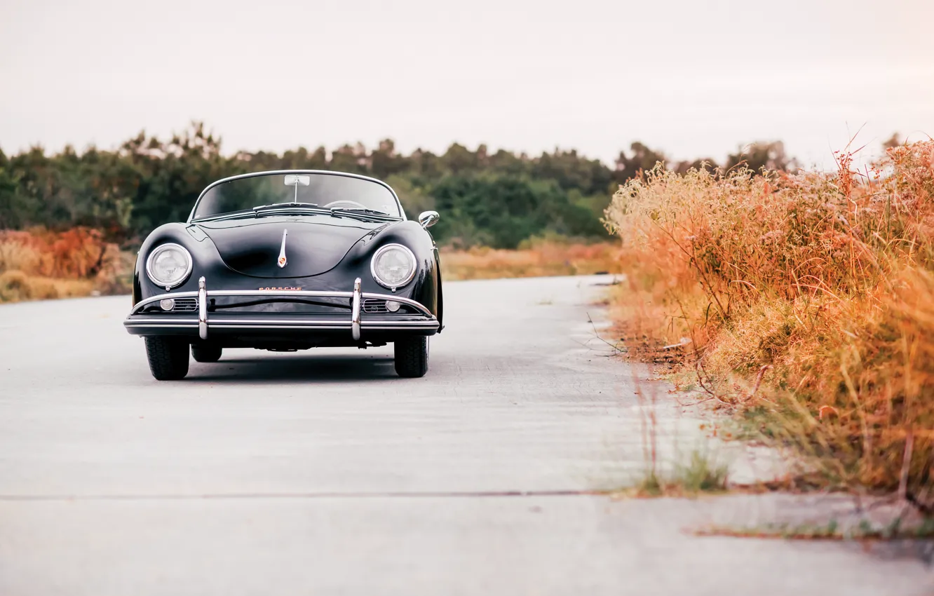 Фото обои Porsche, front, 1957, 356, Porsche 356A 1600 Speedster