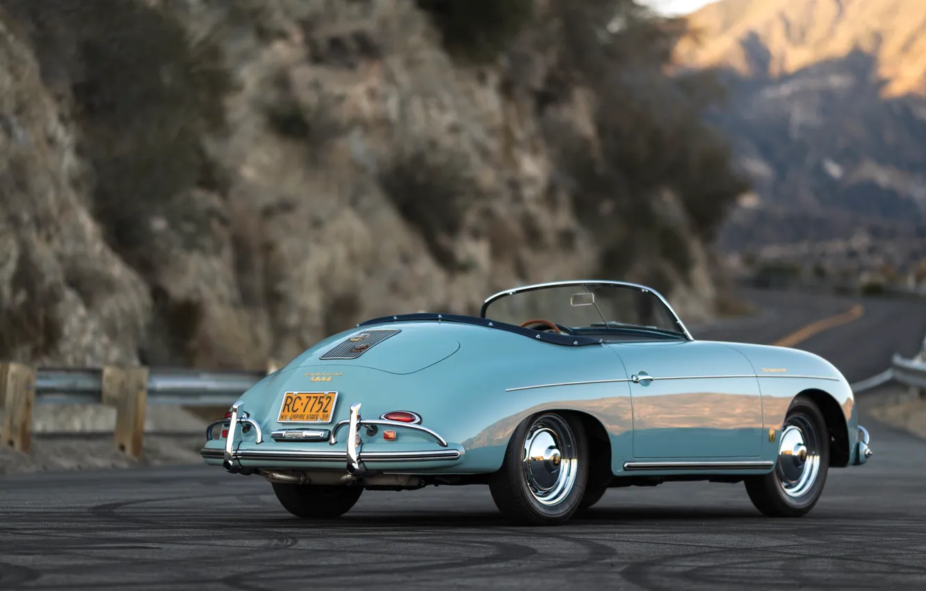 Фото обои Porsche, 356, 1958, rear view, Porsche 356A 1600 Super Speedster