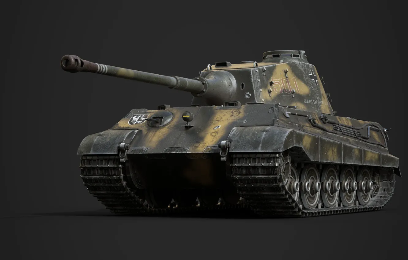 Фото обои German, Тяжелый танк, Tiger 2