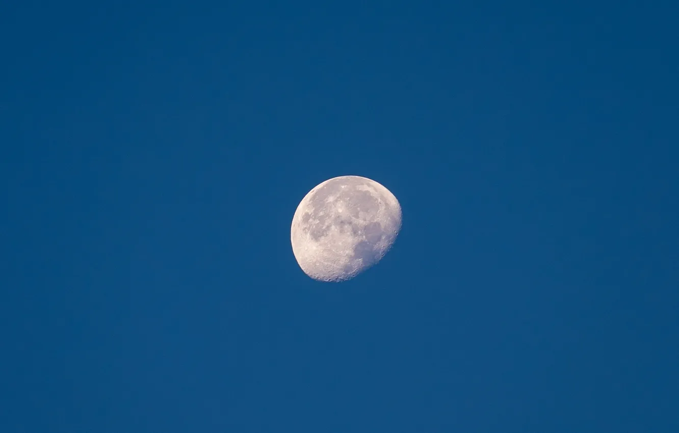 Фото обои космос, синий, луна, бесконечность