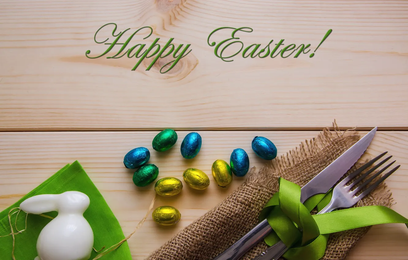 Фото обои праздник, пасха, rabbit, holiday, сервировка, Happy Easter, vasanty