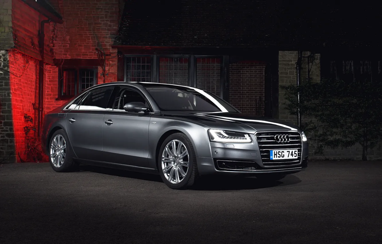 Фото обои Audi, ауди, quattro, кватро, A8L, UK-spec, 2014, 4.0T