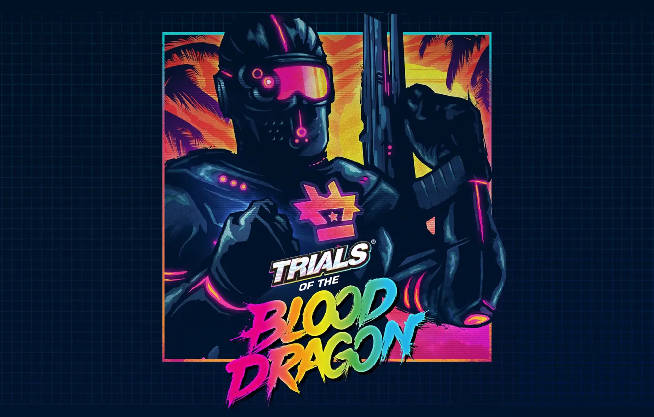Фото обои Музыка, Neon, Game, Blood Dragon, Trials, Synth, Retrowave, Synthwave