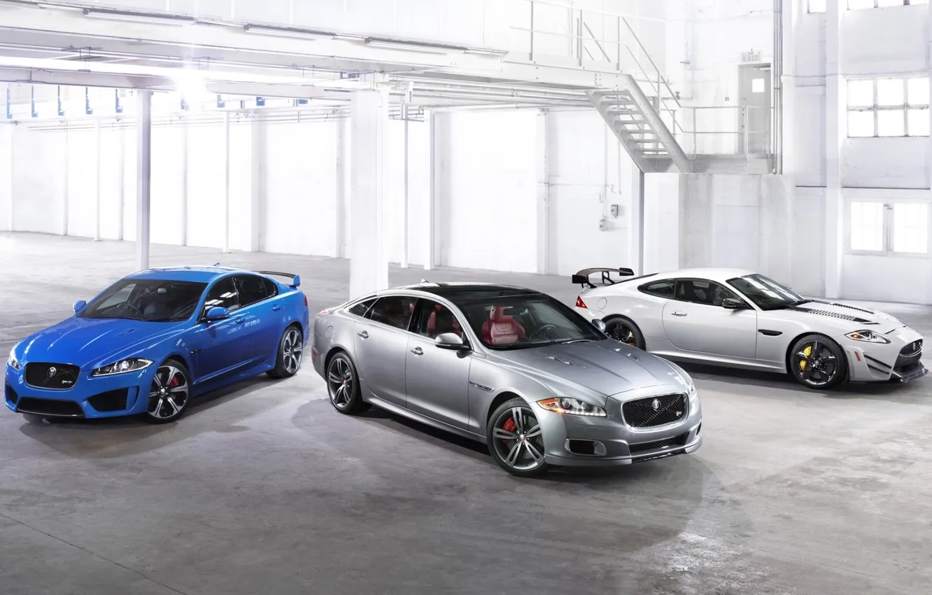 Фото обои фон, Jaguar, Ягуар, передок, XKR-S, XFR-S, XJR