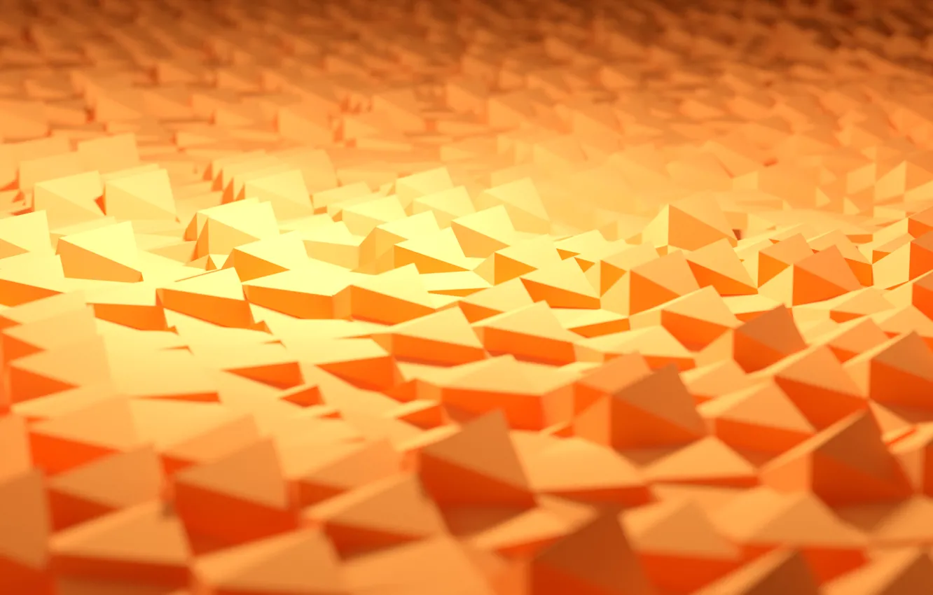 Фото обои песок, макро, свет, оранжевый, рендеринг, геометрия