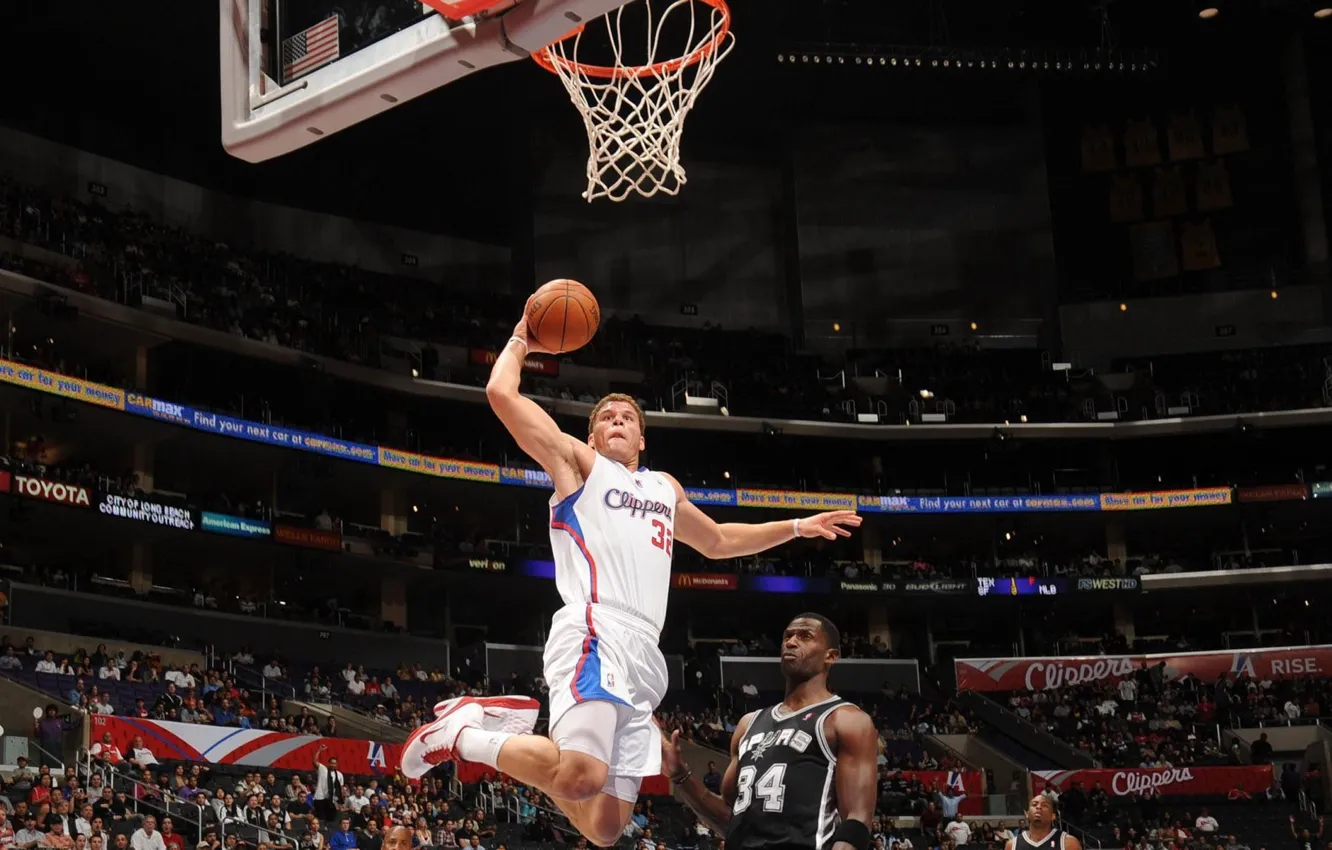 Фото обои basketball, NBA, Clippers, Dunk, Blake Griffin