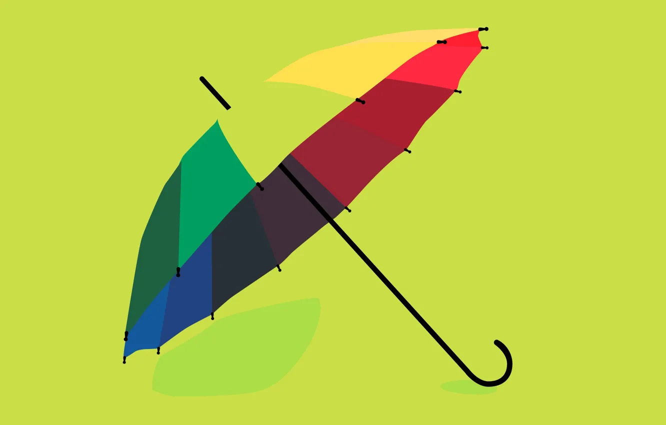 Фото обои рендеринг, цвет, радуга, зонт