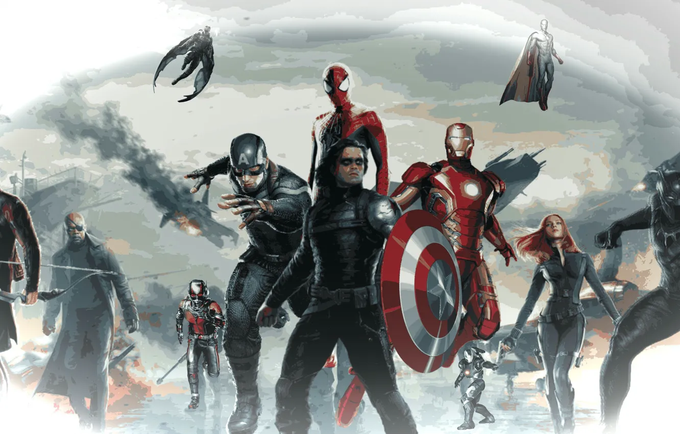 Фото обои marvel, fighting, action, superhero, warrior, Civil War, CAPTAIN AMERICA 3