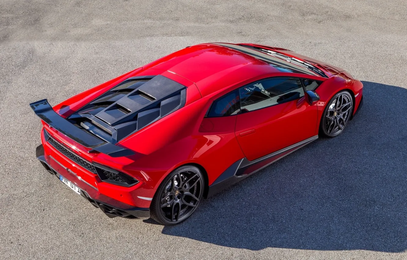 Фото обои Lamborghini, Ламборджини, вид сверху, экстерьер, Novitec, Lamborghini Huracan