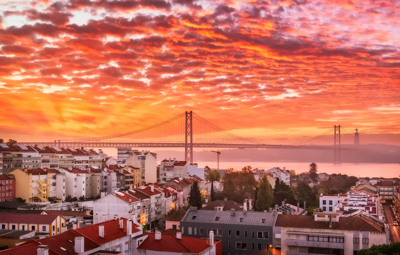 Фото обои bridge, Lisbon, Santa Maria de Belém