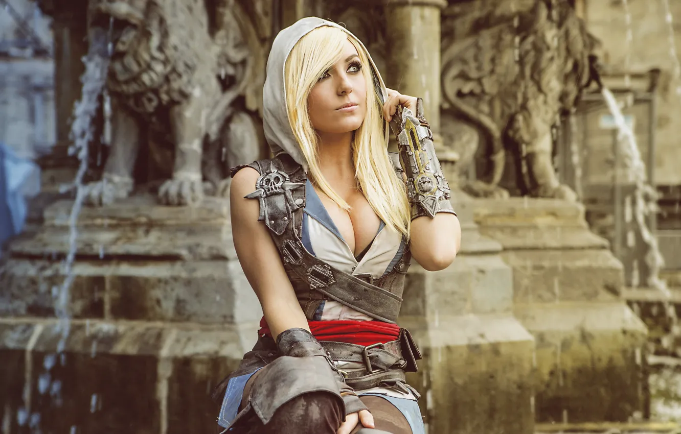 Фото обои Эдвард Кенуэй, Jessica Nigri, костюмированная игра, американская косплей модель, Assassin's Creed IV:Black Flag