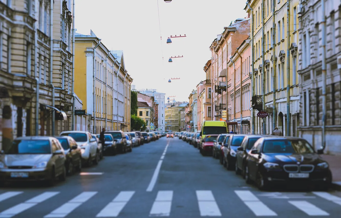 Фото обои машины, улица, здания, дома, Питер, Санкт-Петербург, Россия, Russia