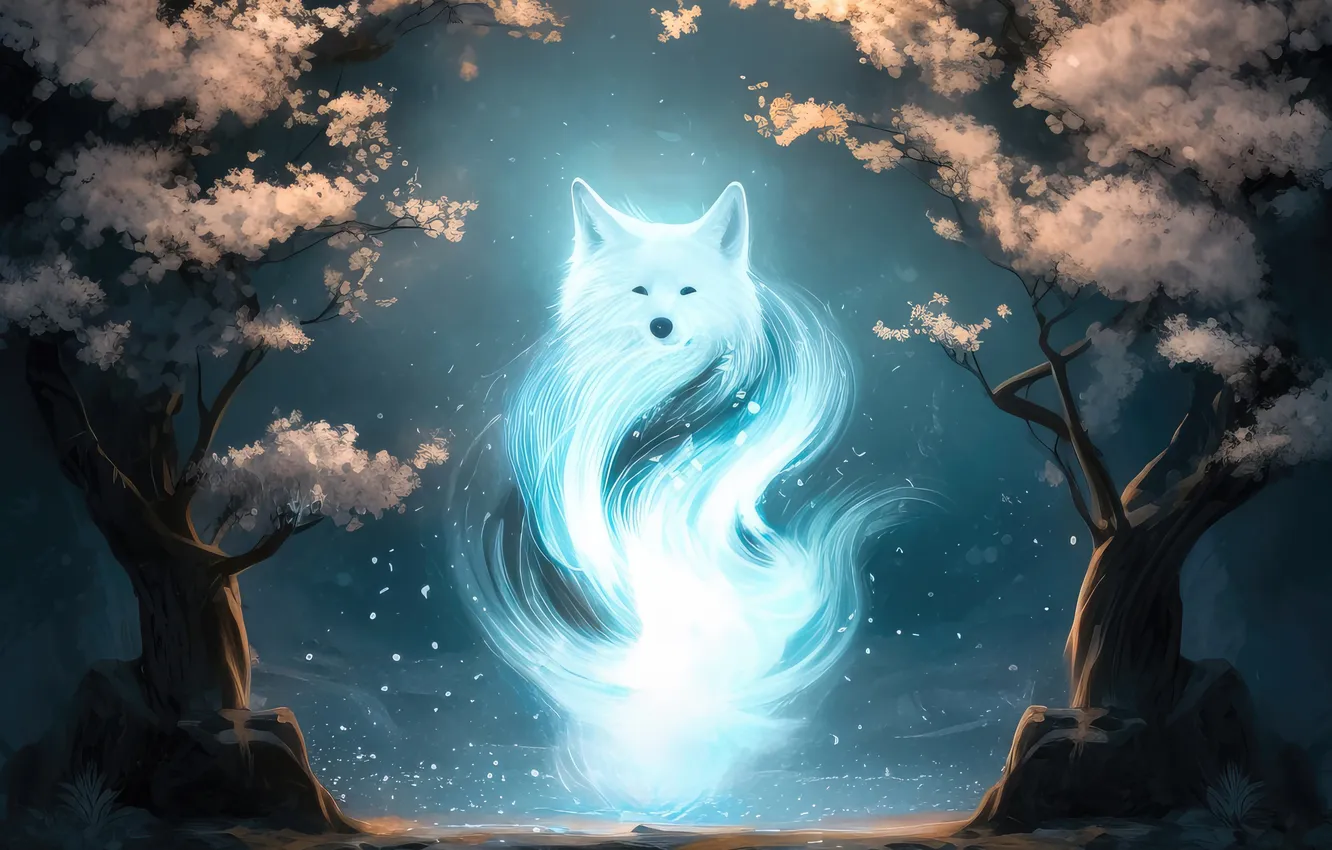 Фото обои fox, inner, spiritual
