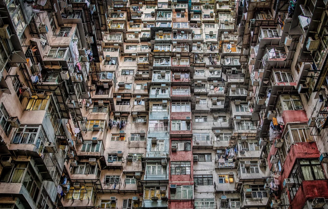 Фото обои China, architecture, Hongkong, appartement, Intensive living