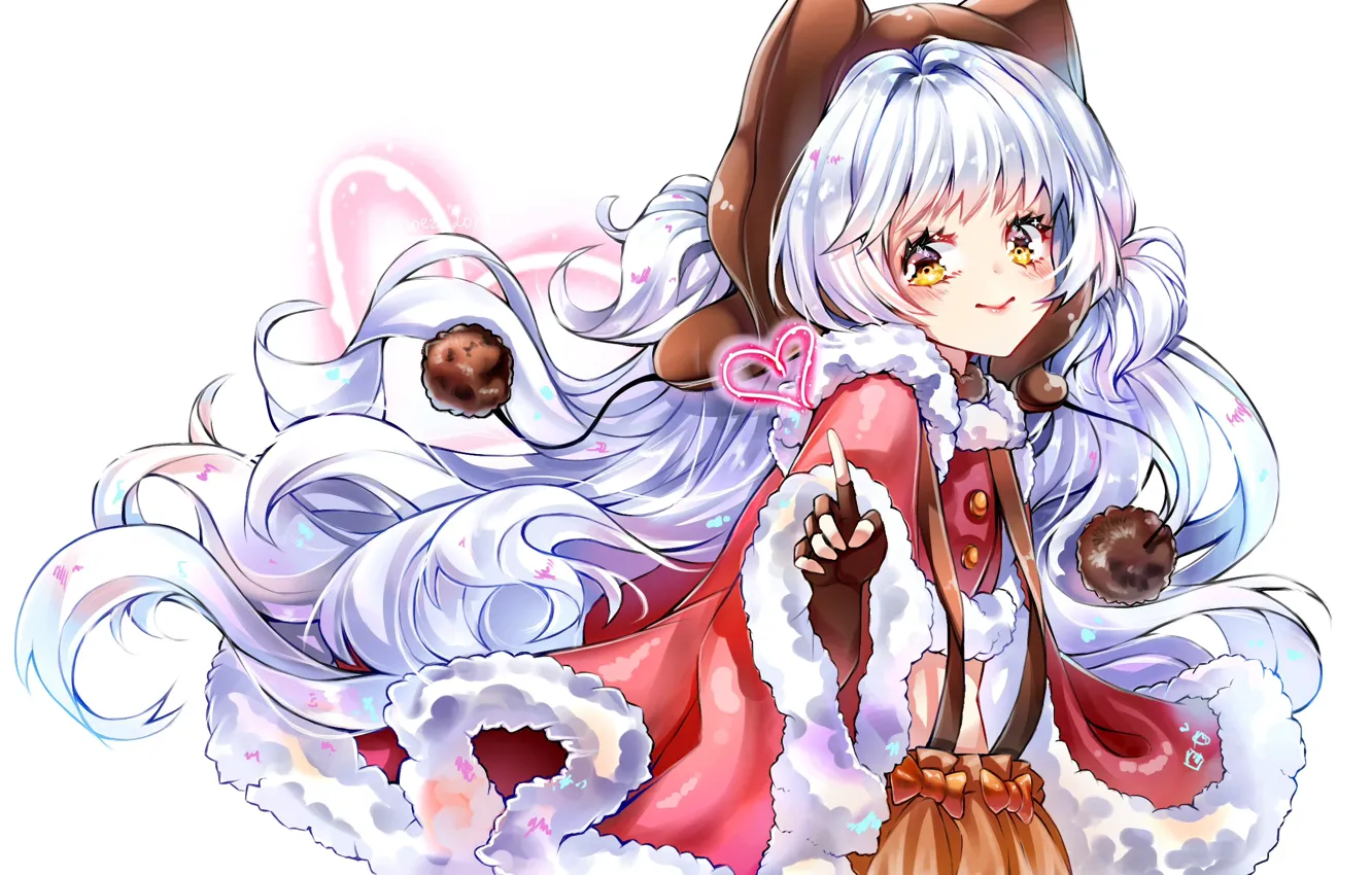Фото обои девушка, сердечко, Mahou Shoujo Madoka Magica, Девочка-Волшебница Мадока, Nagisa Momoe