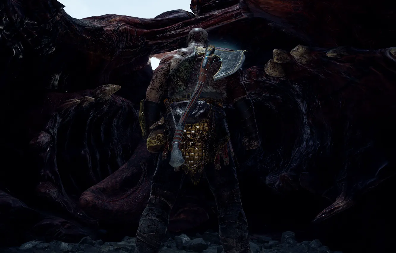 Фото обои Kratos, God Of War, Мидгард