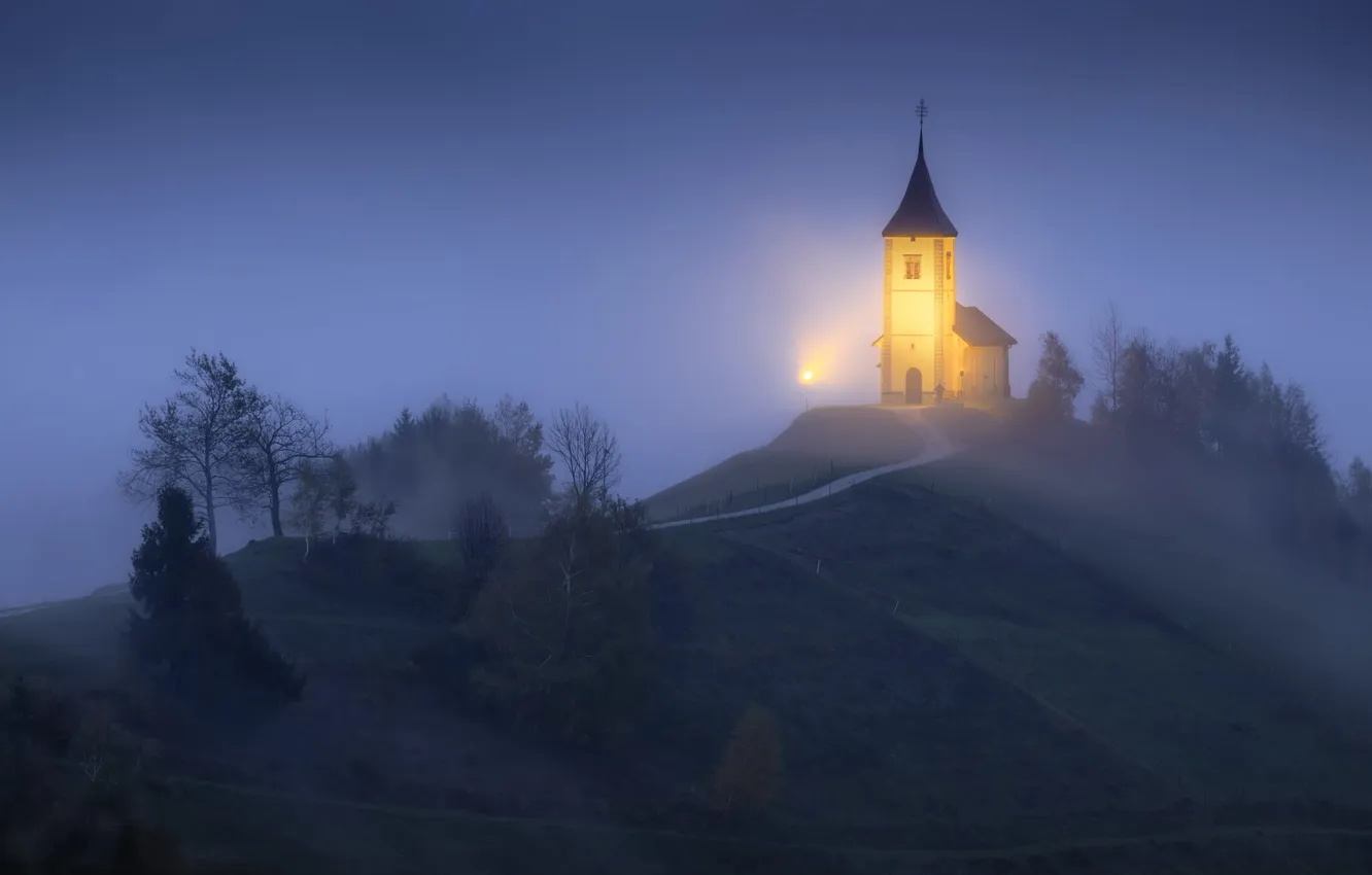 Фото обои Slovenia, sunrise and calmness, Jamnik