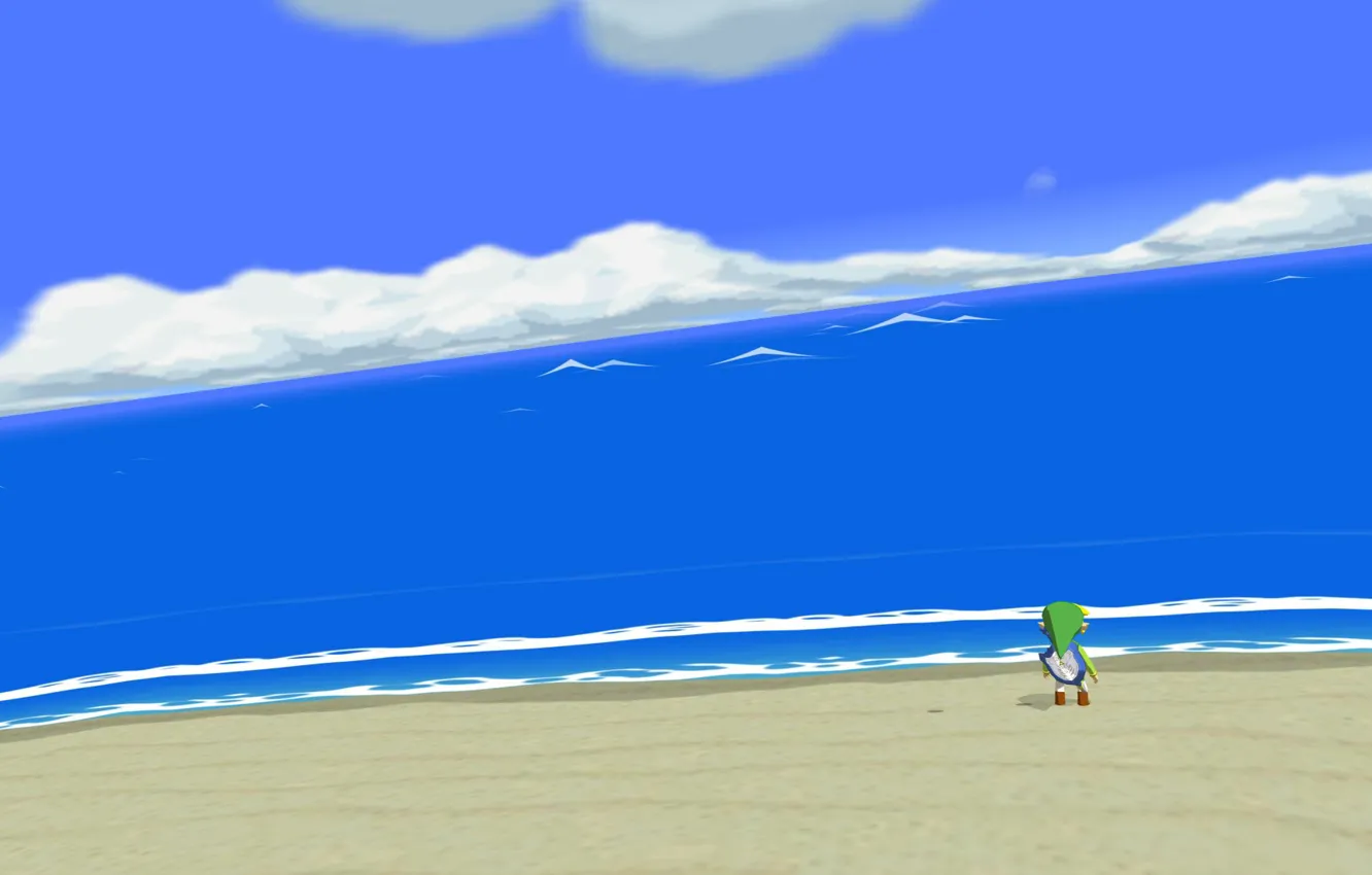 Фото обои море, аниме, арт