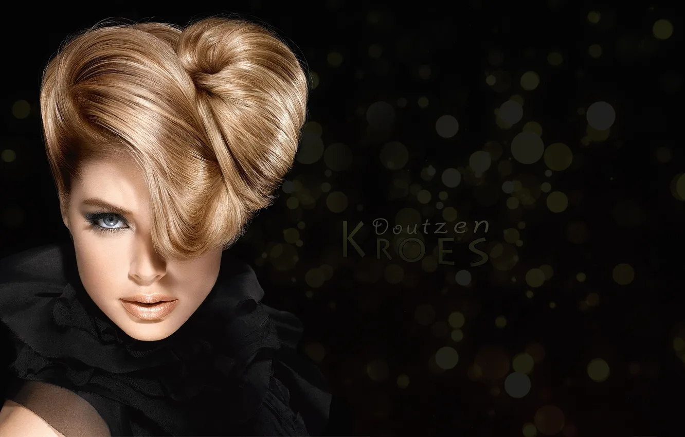 Фото обои взгляд, девушка, лицо, секси, модель, волосы, Doutzen Kroes, губы