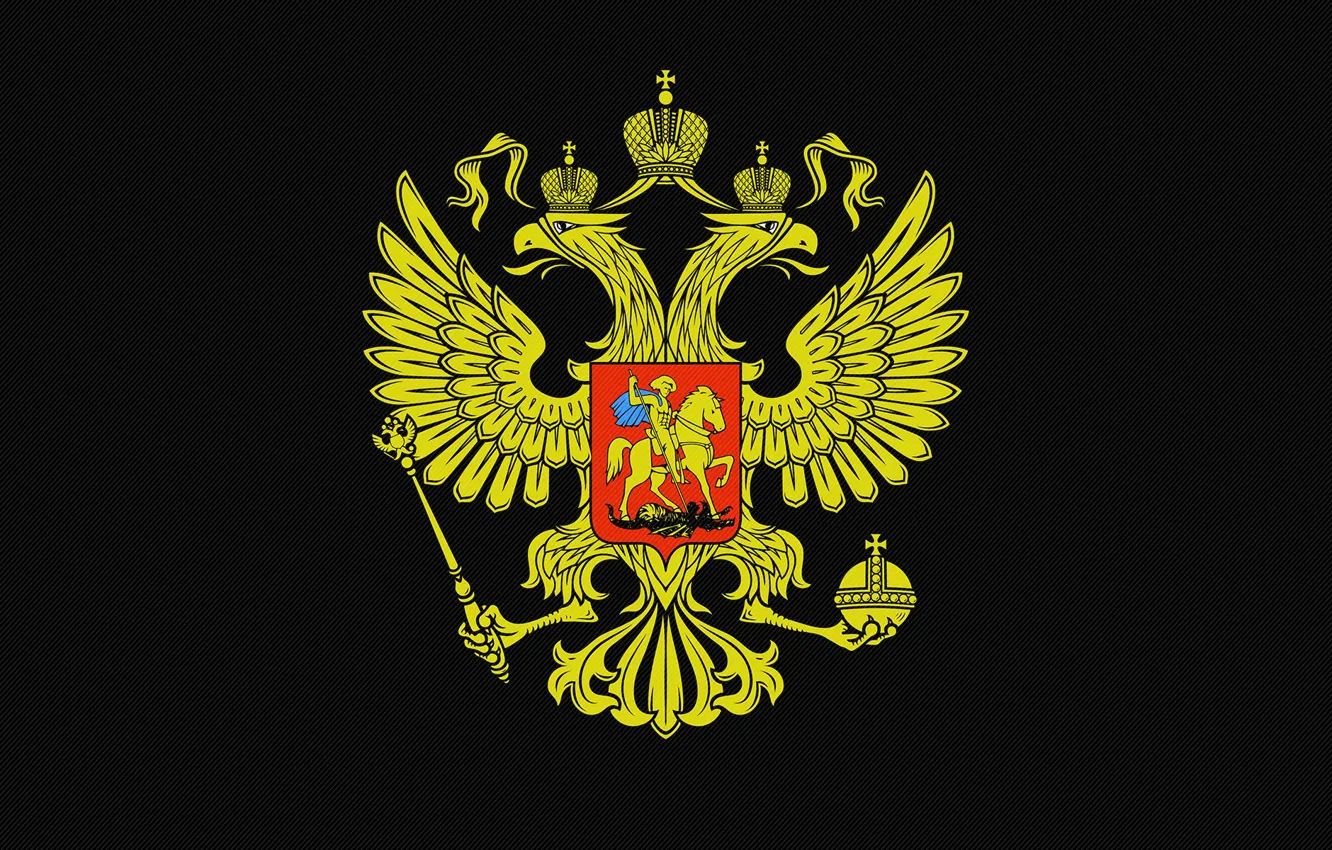 Фото обои герб, россия, двуглавый орел