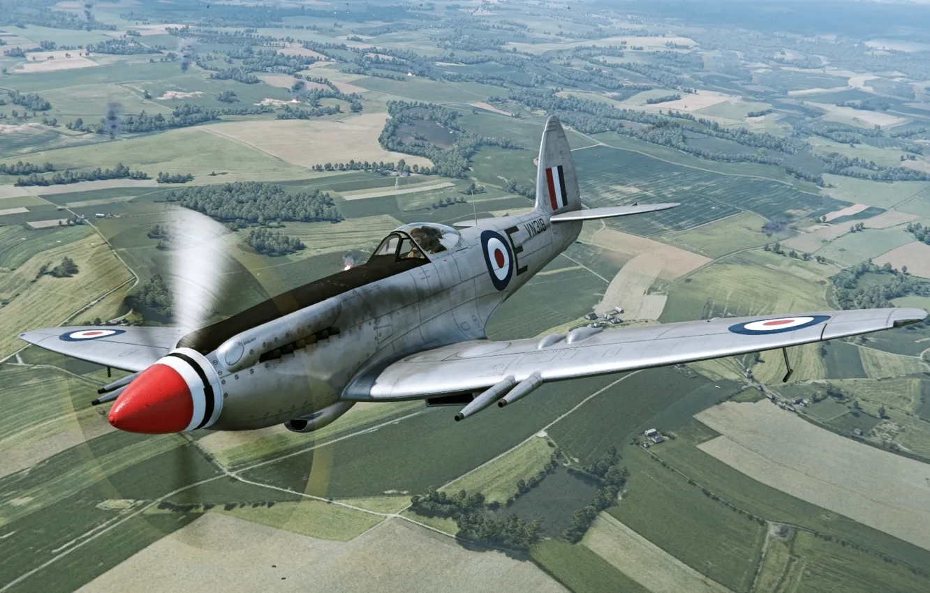 Фото обои Британия, Griffon, Фронтовой истребитель, Reginald Joseph Mitchell, Spitfire Mk.XXIV
