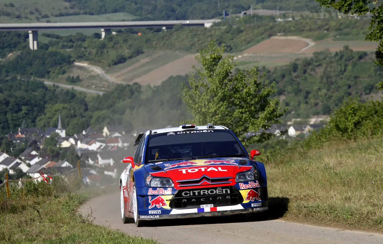 Фото обои гонка, Машина, Citroen, WRC, Rally, Ралли, Sebastien Loeb, Передок