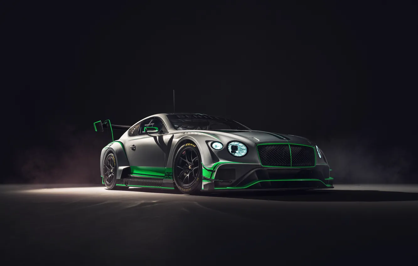 Фото обои Bentley, Continental, гоночное авто, GT3, 2018