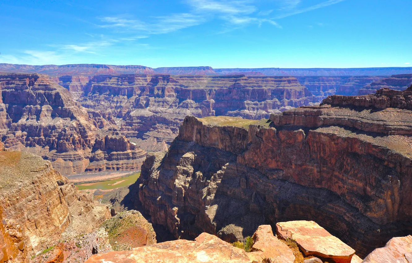 Фото обои закат, горы, скалы, каньон, Аризона, ущелье, США, grand canyon national park