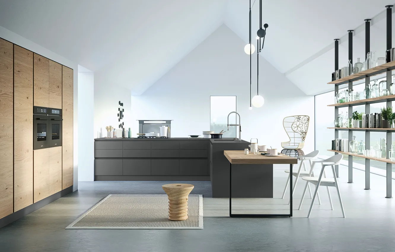 Фото обои комната, интерьер, кухня, модерн