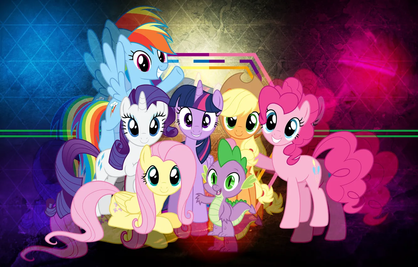 Фото обои пони, друзья, My Little Pony, подружки
