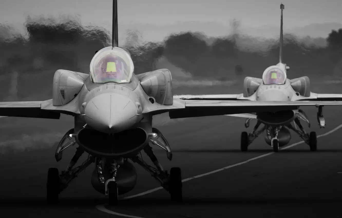 Фото обои аэродром, Fighting Falcon, «Файтинг Фалкон», F-16D