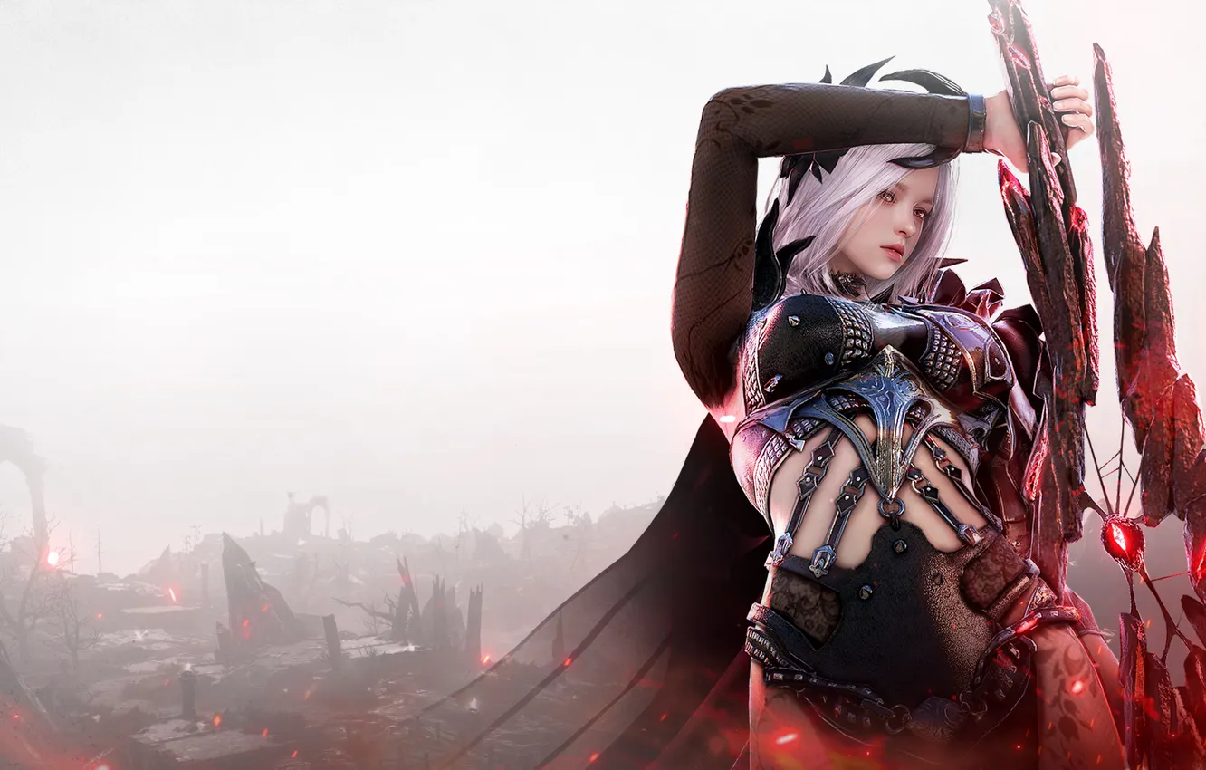 Фото обои Female warrior, Sword, Black Desert