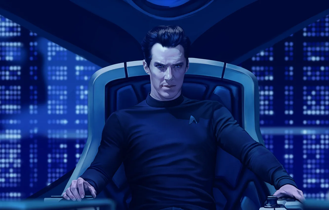 Фото обои арт, Бенедикт Камбербэтч, Benedict Cumberbatch, Star Trek Into Darkness, by andromedadualitas
