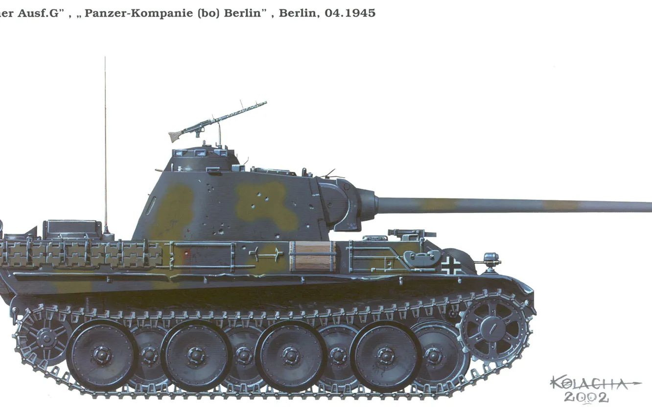 Фото обои война, Германия, арт, Пантера, танк, Panther, tank, Panzerkampfwagen V