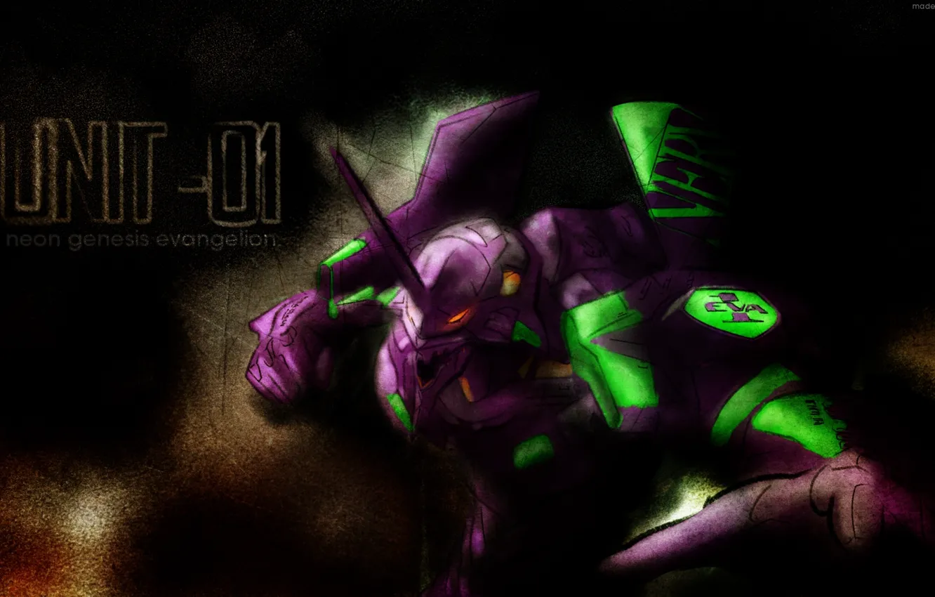 Фото обои оружие, сила, броня, кулак, Neon genesis evangelion, боевой робот, UNIT-1