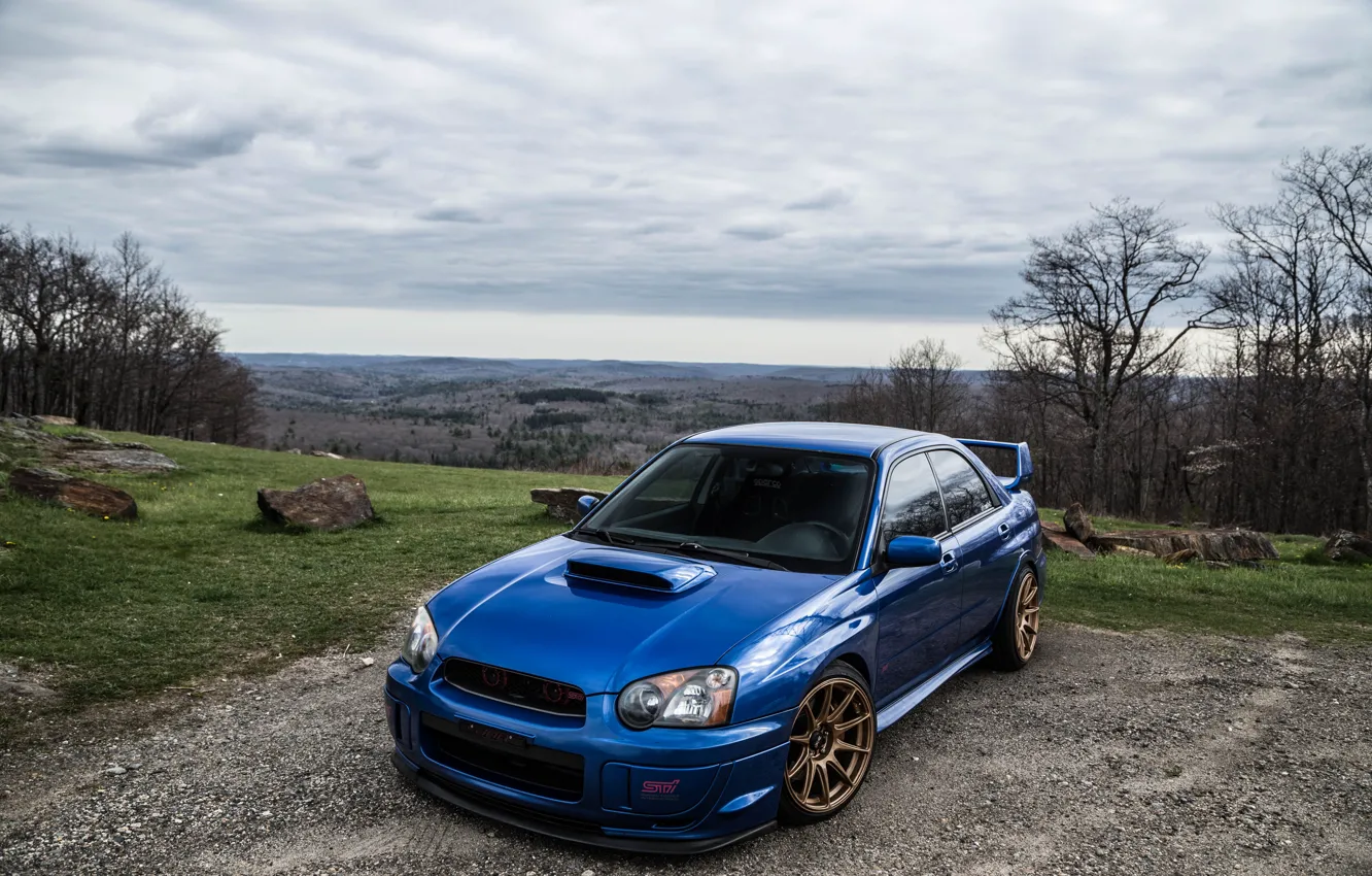 Фото обои Subaru, Impreza, WRX, Blue, STI, Rally Legend
