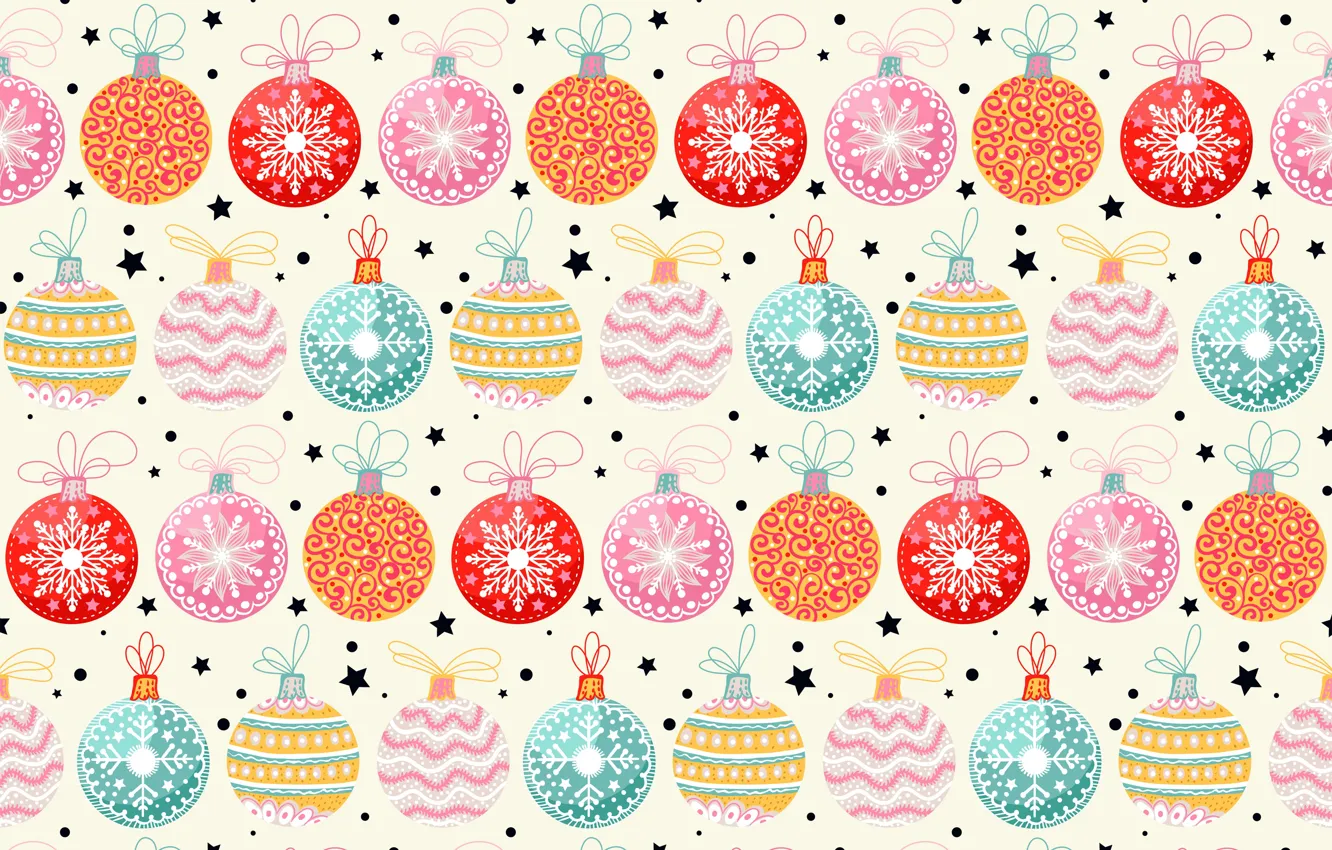 Фото обои украшения, фон, шары, узор, Новый Год, Рождество, Christmas, balls
