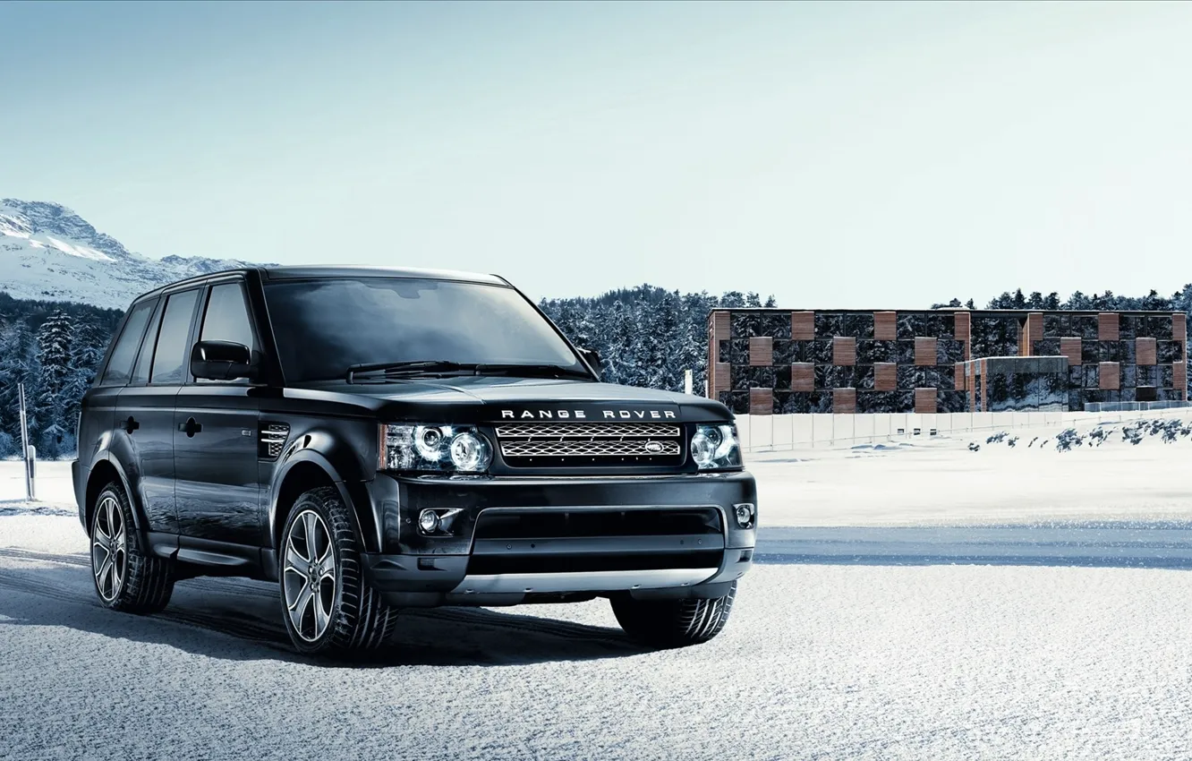 Фото обои зима, снег, Land Rover, Range Rover